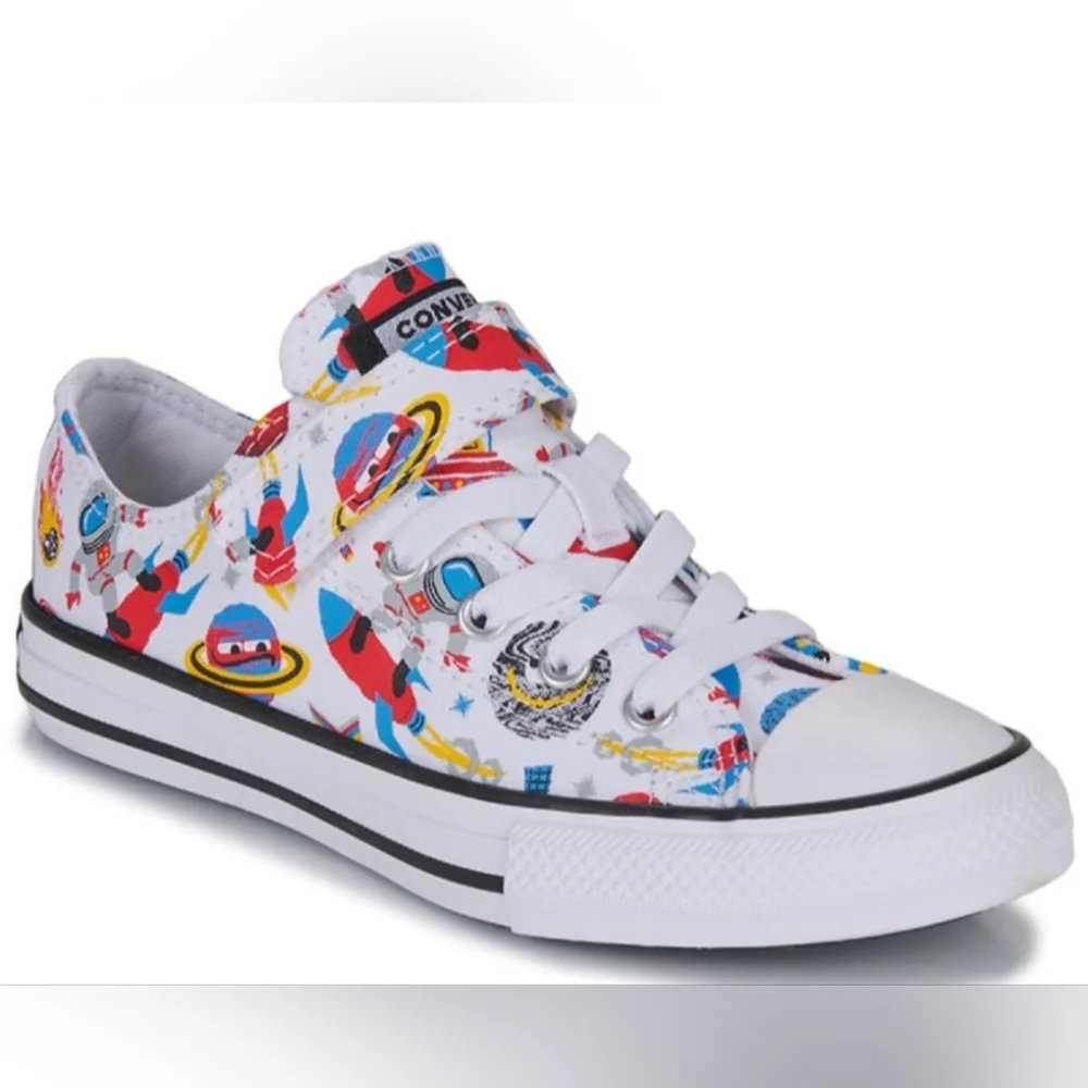 Converse All Star Chuck Taylor White Red Blue Colorful Kids Sneakers Size 2